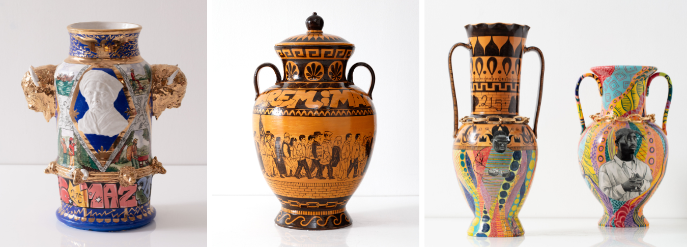 Four vessels by Roberto Lugo