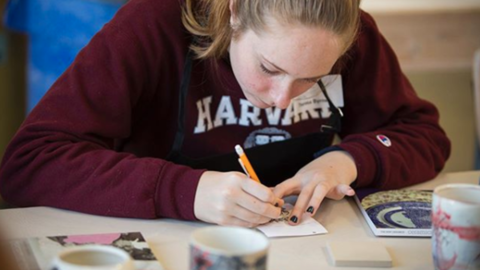 Student at the Ceramics studio