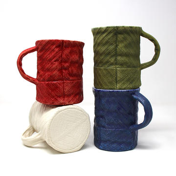 four mugs, stacked