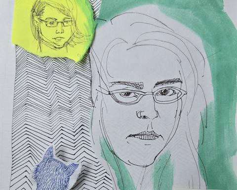 collage drawing